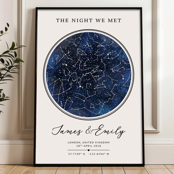 Baby Birth Milestone Foil Art Print
