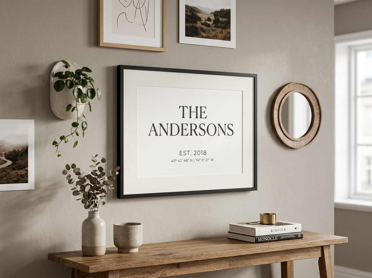 Family Name Typography Print