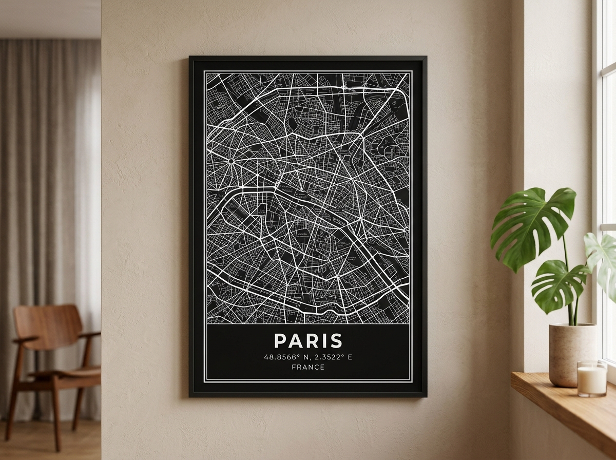 Personalized City Map Location Poster